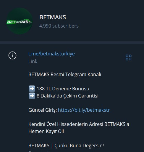 Betmaks Telegram