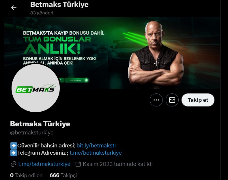 Betmaks Twitter